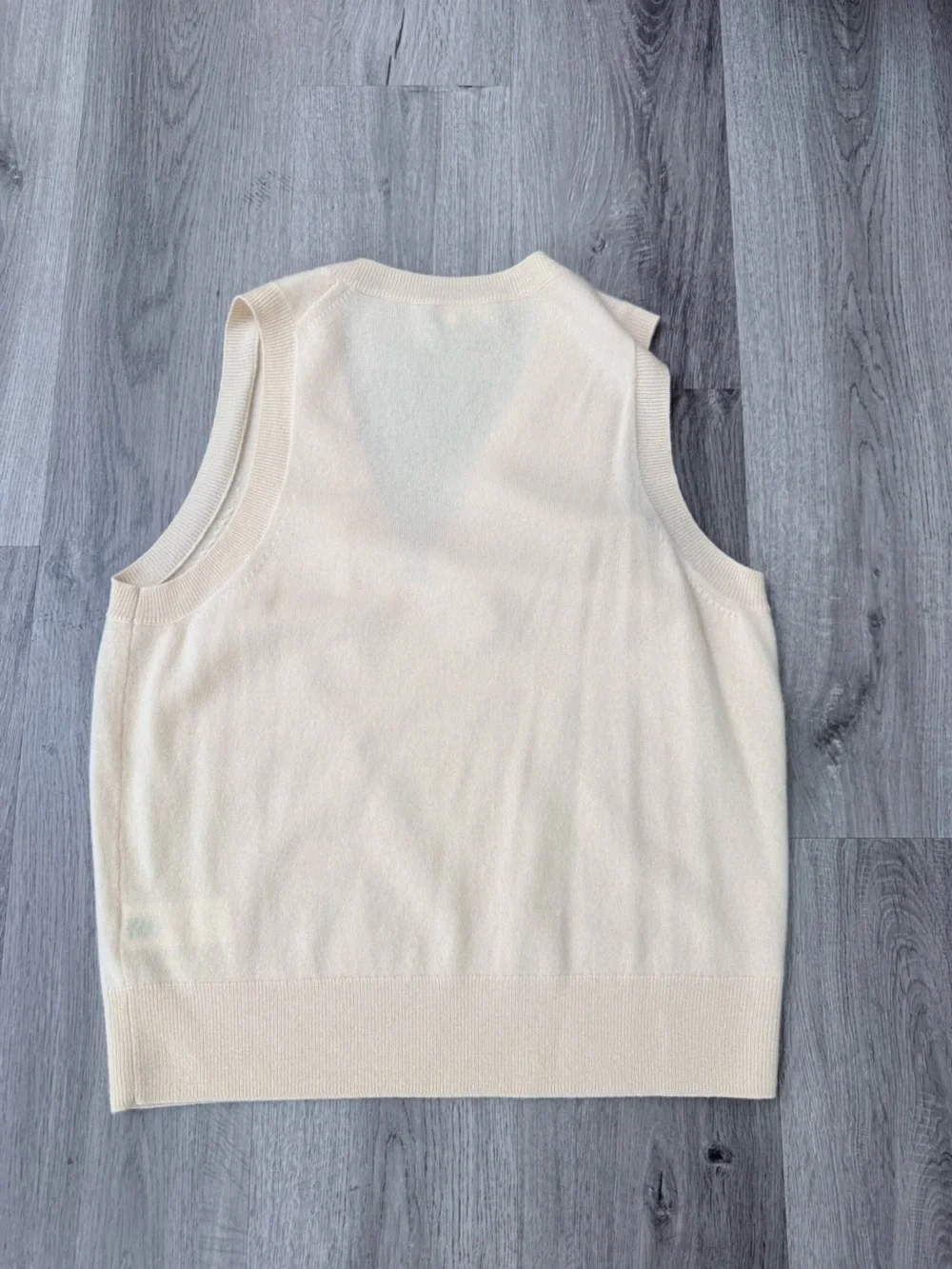 J. Crew Cream V-Neck Knit Sweater Vest